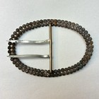 1920 s Women s Belt Buckle Steel Cut Riveted Filigree Art Deco Made In France