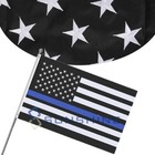 3x5 Ft Heavy Duty Thin Blue Line Usa Flag Nylon Embroidered Stars Sewn Stripes