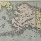 Antique 1886 Map Of Alaska 13 5   x11 5   