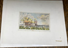 Antique 1870s Bombardment Of Fort Sumter Color Lithograph 4 1 2  X 7  Rare