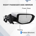 Side Mirror For Honda Civic 2016-2021 White Right passenger W  Camera Ho1327107