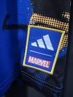 Adidas Mls Soccer Marvel Kick Childhood Cancer Jersey Size L Blue gold black