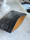 Stone Goyard Style Card Holder In Gray