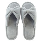 Gold Coast Women s Soft Velour Open-toe Slippers In Grey  Medium  7-8 