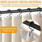 Shower Curtain Hooks 12 Pcs Metal Rustproof Rings Free Sliding Set