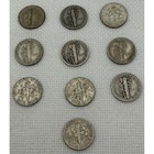 Lot Of 10 Us Silver Dimes Mercury Roosevelt 90 Percent Silver Vintage Coins S158