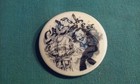 Vintage Holographic Gallagher Metal Pin-back Action Moving Pin Black White 2   