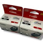 Canon Pg-240xl Black Ink Cartridge 2 Pack Genuine Oem High Yield Pixma