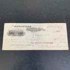 Jamestown Street Railway Co  Cancelled Check 1913 First National Bank Railroad