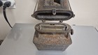 Antique Union Cast Iron Kerosene Sad Iron Heater Camp Stove   Mica Window