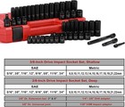 3 8  Drive Impact Socket Set  49 Piece Standard Sae And Metric Sizes  5 16-inch