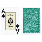 Fournier 2818 100  Plastic Casino Playing Poker Cards Deck Green Made In Spain