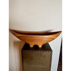 Vintage Blairwood Hawaiian Koa Wood Canoe Bowl Mcm Fruit Holder 18 