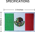 Mexican Flag Patch Embroidered Tactical Morale Military Mexico Mexico-white 
