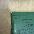 Circa 1952 Vintage Singer Sewing Machine  Model 221-1 Manual Featherweight Nice