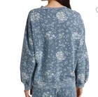Splendid Blue-gray Botanical Floral Sweatshirt Sz Xs