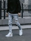 Men s Ripped Blue Jeans Distressed Denim Skinny Washed Pants   Free Shipping