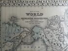 World Map Original  1867  S  Agustus Mitchell Excellent Condition