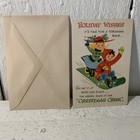 Vintage Coronation Christmas Toy Cards  Kids W  Toboggan Sled  Unused Game Card