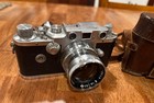 Vintage German Leica Drp Ernst Leitz Wetzlar Camera W canon Serenar 50mm Lens