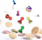 Push Pin Magnets - 58 Pack 7 Assorted Color Strong  58pcs 7 Assorted Colors