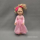 Vintage Melissa   Doug American Girl Princess Doll 13 tall  Pink Dress Blue Eyes