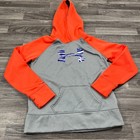 Under Armour Pullover Graphic Orange gray Hooded Sweatshirt Hoodie Boy s Size Xl