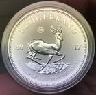 2017 South Africa 1oz  999 Silver Krugerrand Premium Uncirculated With Bag   Coa