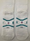 Miami Dolphins Team Issued Nike White aqua navy Football Game Socks Size  2xl