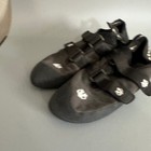 Evolv Defy Climbing Shoes Black Grey Hook Loop Strap Bouldering Womens Size 12