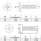 700pcs M2 304ss Phillips Flat Countersunk Head Self Tapping Wood Screw Set Kit