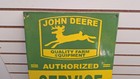 John Deere Quality Farm Equipment Authorized Service Porcelain Sign Implements 