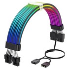 Rgb Pc Cables strimmer 2   8 Pin Psu Extension Cable 5v 2 8pin Black Style
