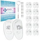 13mm D Shape Soft Silicone Eyeglass Nose Pads - Repair Kit With Screws   Tools 