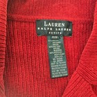 Vtg Ralph Lauren Cardigan Sweater Blazer Red Crest Sz Petite Preppy Old Money