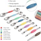 17 Pcs Magnetic Dual Sided Measuring Cup Spoons Stainless Kitchen Tool Us Stock