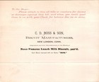 C D Boss   Son Crackers   Biscuits New London Connecticut Advertising Billhead