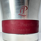 Vtg Laurent-perrier Champagne Ice Bucket Argit Silver Aluminum Red Trim France