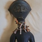 Hand Carved Wood African Man From Unknown Tribe Of Ghana 20 3  Tall Vintage