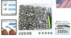 Uliche 1000pcs Punk Rivet Kit For Clothing   Metal Square Pyramid Studs