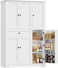 68  Tall Freestanding Kitchen Food Pantry Storage Cabinet With Doors   Shelves