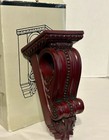 Vtg Wood Acanthus Scroll Corbel Wall Sconces Pair 7      3 5    Small Beaded Sconce