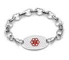 Medical Id Bracelet -hearts Stainless