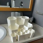Bathroom Organizer With Toothbrush Holder   Countertop Toiletry Caddy   