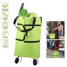 2 In 1 Foldable Shopping Cart  2023 New Foldable Shoppings Bag Carts With Whe   