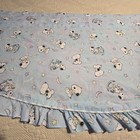 2 Baby Snoopy Curved Ruffeled Valances Blue With 3  Rod Pocket 80  Long X 20 