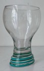 2 Discontinued Vtg  Fiesta 6    Water Pilsner 16 Oz Glasses Yellow   Teal Banded
