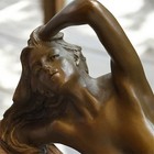 Vintage Bronze Sculpture Statue Woman Nude Marble Paris Deco Jb Rare Decor Rare 