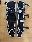 Nike Catcher s Leg Guards Pair Green white black Adjustable Baseball