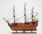Hms Victory 30  Model Ship   Mahogany Display Case Combo     Museum Quality